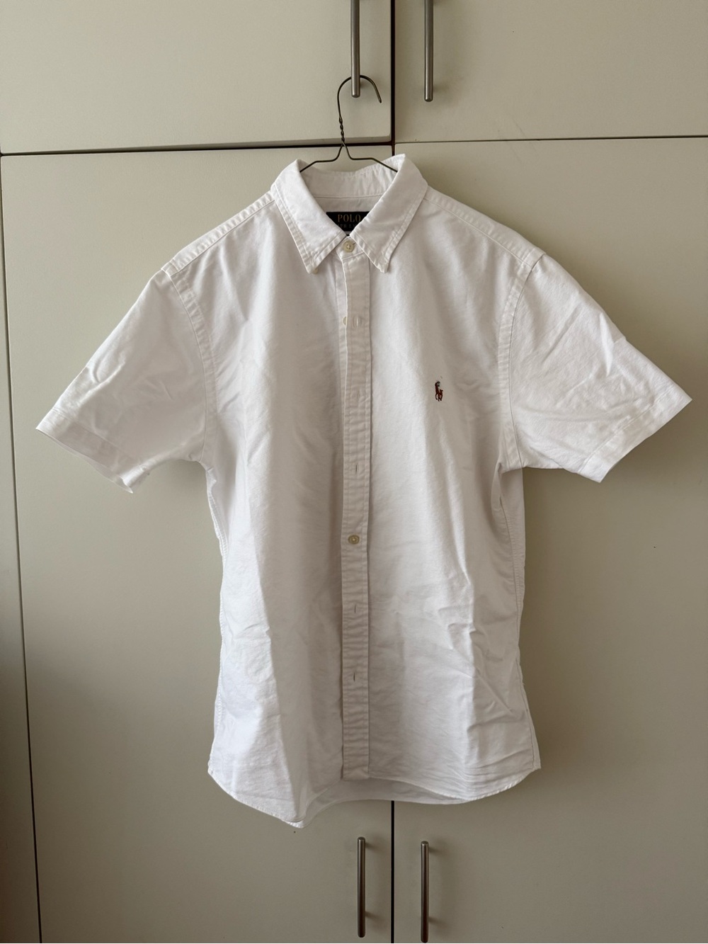 Ralph Lauren White Short-Sleeve Button-Down Oxford Shirt